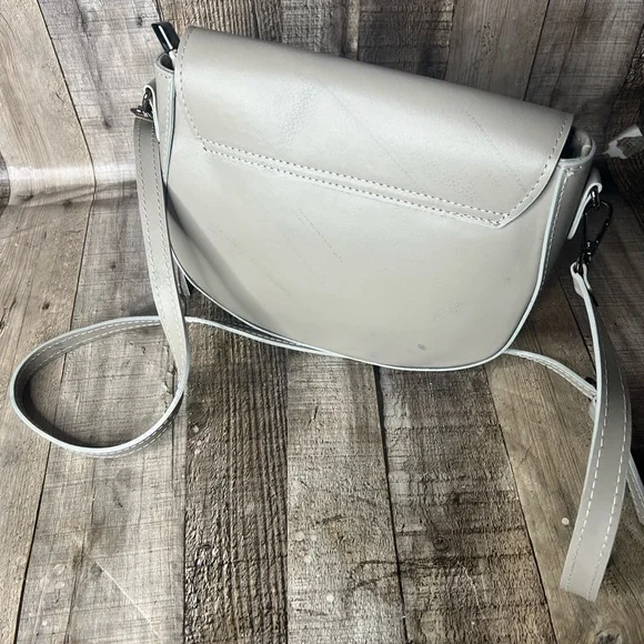 Simons Gray Real Leather Crossbody Bag - Picture 2 of 13